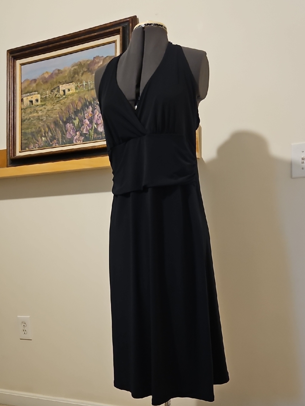 Merona Black Sleeveless V-Neck Halter Dress